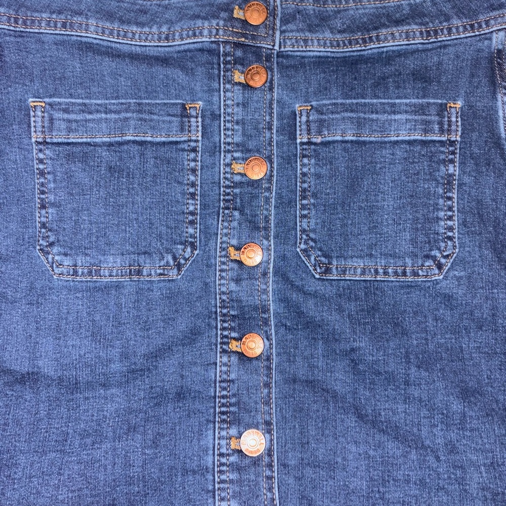 Madewell Stretch Denim A-Line Mini Skirt in Salisbury Wash 4 - Picture 5 of 6